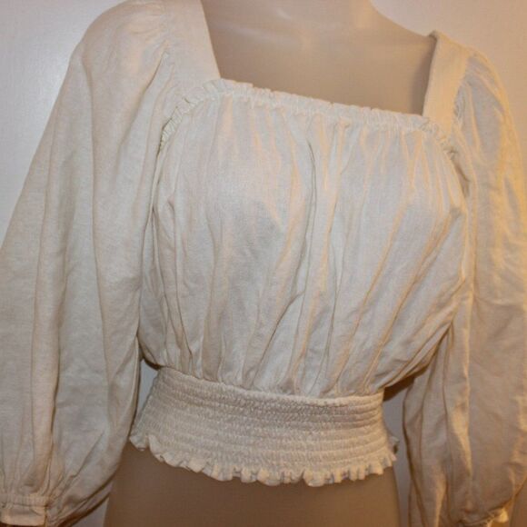 FOREVER 21Ivory  Blouse Women Size M Medium - Picture 3 of 10